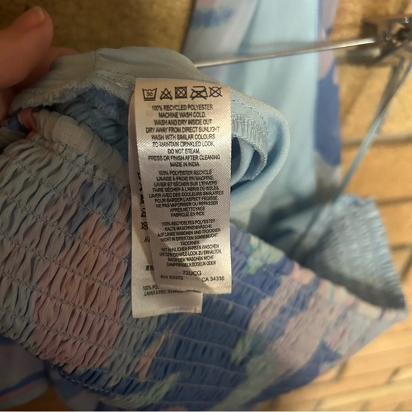 French Connection Dalla Verona Smocked Halter Top Pastel Women’s Size 10 NWOT - Picture 8 of 8